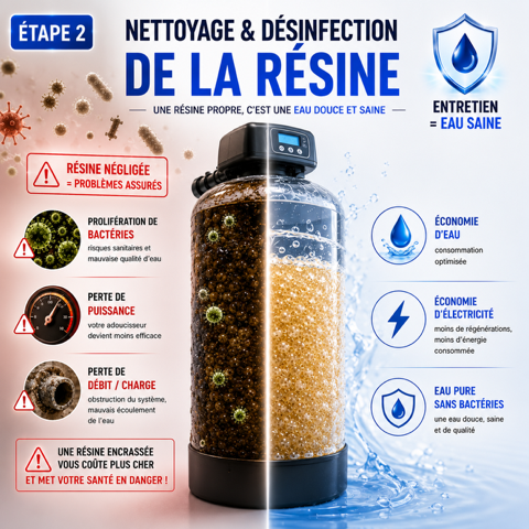 Nettoyage & désinfection de la résine